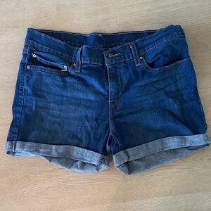 Levi's Dark Blue Jean Shorts for Women